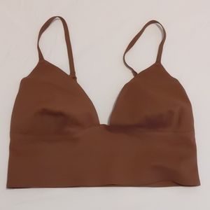 Free people sage mauve bark longline bra medium